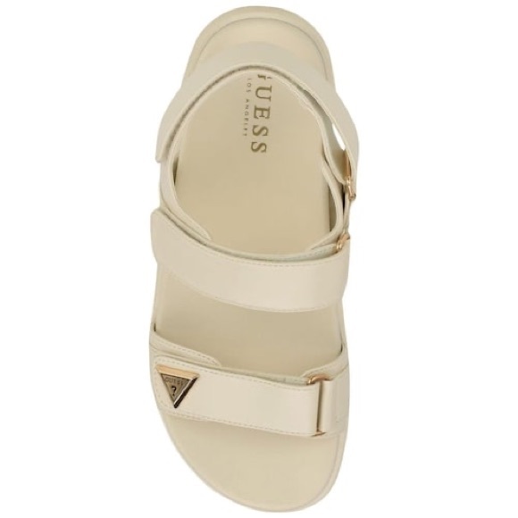 Guess Cream Sandals with Gold Accents - Picture 4 of 4